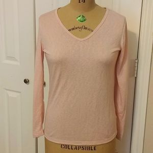 Faded Glory light pink thin long sleeve t-shirt